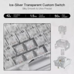 REDRAGON K617 SE Fizz RGB 60% Gaming Mechanical Keyboard - Custom Linear Switch (White Transparent)