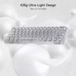 REDRAGON K617 SE Fizz RGB 60% Gaming Mechanical Keyboard - Custom Linear Switch (White Transparent)