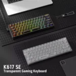 REDRAGON K617 SE Fizz RGB 60% Gaming Mechanical Keyboard - Red Switches (Black Transparent)