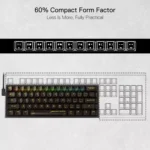 REDRAGON K617 SE Fizz RGB 60% Gaming Mechanical Keyboard - Red Switches (Black Transparent)