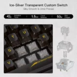 REDRAGON K617 SE Fizz RGB 60% Gaming Mechanical Keyboard - Red Switches (Black Transparent)