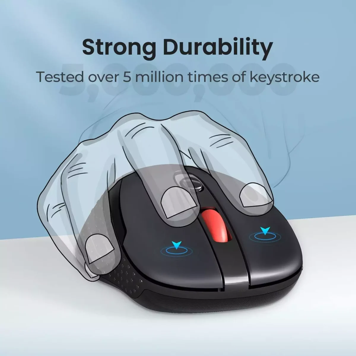 Redragon BM-2638 Wireless Mouse - 2,400 DPI (Black)