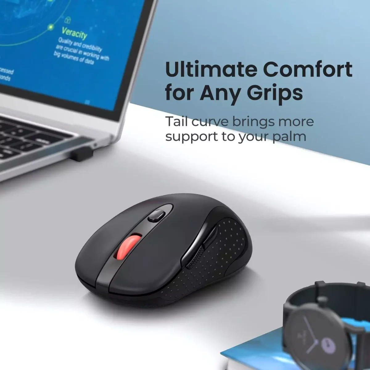 Redragon BM-2638 Wireless Mouse - 2,400 DPI (Black)