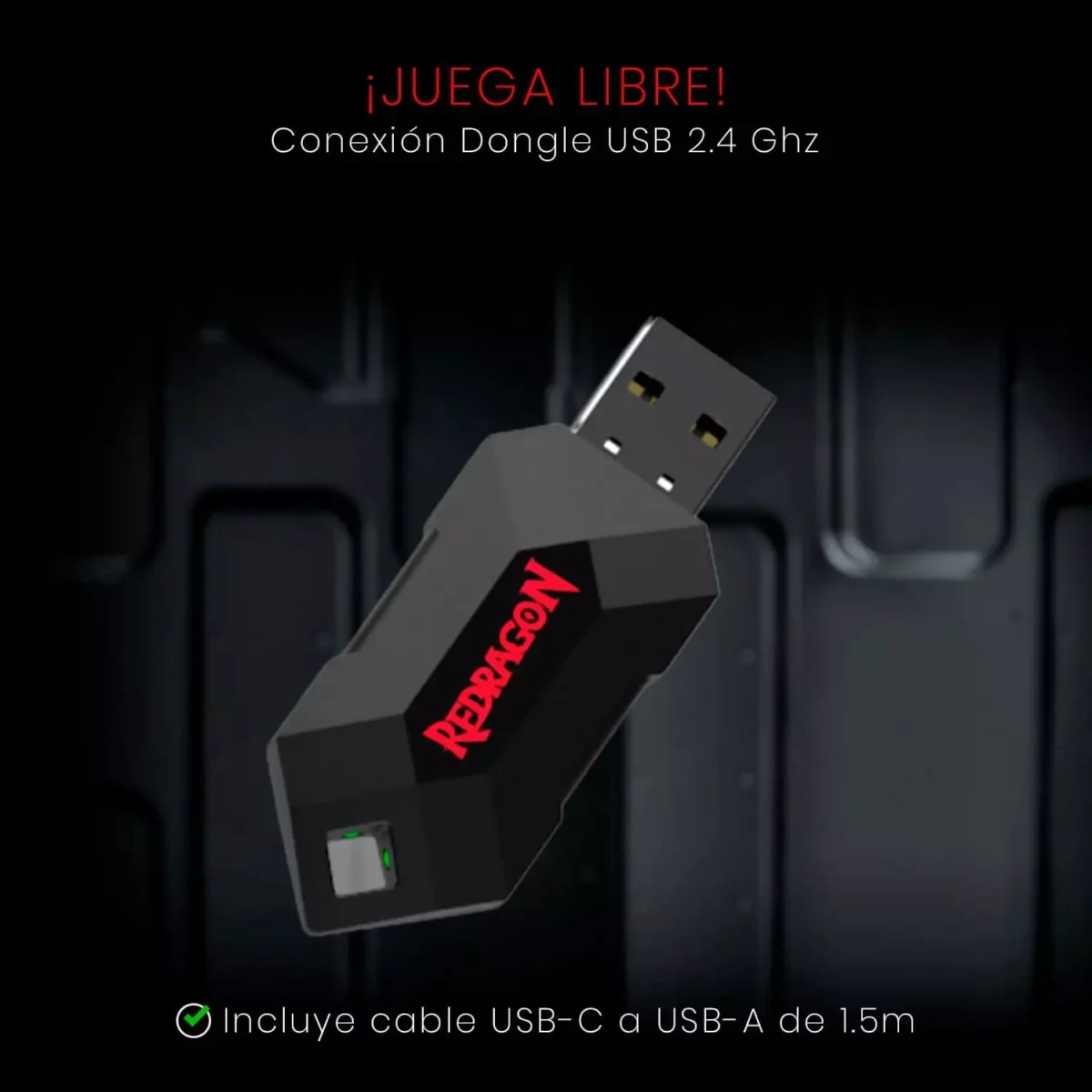 Redragon G808 HARROW PRO Wireless,Wired Gamepad Controller