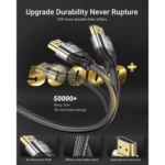 TISOFU【Ultra Certified 10K 8K HDMI Cable 1M HDMI 2.1 Cables 48Gbps High Speed Premium Braided Cord 8K@60Hz 4K@120Hz 4K@144Hz HDCP 2.2&2.3 CL3 ARC eARC for HDHDRHDTV