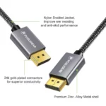 POSUGEAR DisplayPort Cable 2M, Supports Ultra 4K@60Hz Video and Audio, Display Port to Display Port Cable with Gold-Plated Connectors