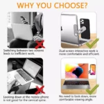 Laptop Phone Holder, Laptop or Desktop Monitor Side Mount Phone Holder