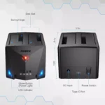 FIDECO USB 3.2 Gen 1 to Hard Drive Docking Station, Hard Drive Dock for 2.5 or 3.5 inch SATA I/II/III HDD SSD with Hard Drive Duplicator/Offline Clone Function and 2 USB Cables, Support UASP