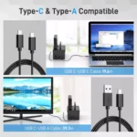 FIDECO USB 3.2 Gen 1 to Hard Drive Docking Station, Hard Drive Dock for 2.5 or 3.5 inch SATA I/II/III HDD SSD with Hard Drive Duplicator/Offline Clone Function and 2 USB Cables, Support UASP