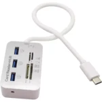 USB Type C 3.0/3.1 Card Reade Adapter Type-c to 3 Port USB 3.0 Hub with Card Reader MSDUO SD(HC) M2 TF(Flash) Multi-in-1 Memory Adapter (Type-c)