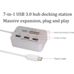 USB Type C 3.0/3.1 Card Reade Adapter Type-c to 3 Port USB 3.0 Hub with Card Reader MSDUO SD(HC) M2 TF(Flash) Multi-in-1 Memory Adapter (Type-c)