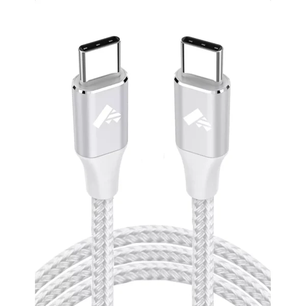 Aioneus USB C to USB C Cable 60W 2M, Type C to Type C Power Delivery Type C Fast Charge Cable USBC Cord for iPhone 15 Pro Max, MacBook Pro, iPad Pro, Dell XPS, Chromebook, Samsung S23 S22, Switch