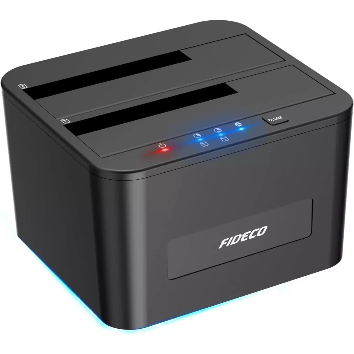 FIDECO Hard Drive Docking Station, USB 3.0 SATA HDD Docking Station for 2.5 & 3.5 inch SATA HDDSSD, Dual Bay, Support Offline Clone