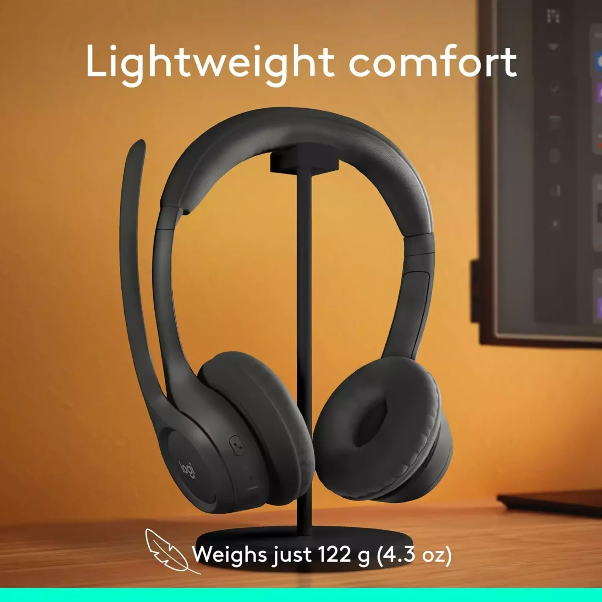 Logitech Zone 300 Wireless Bluetooth Headset with Noise-Canceling Microphone (Graphite)