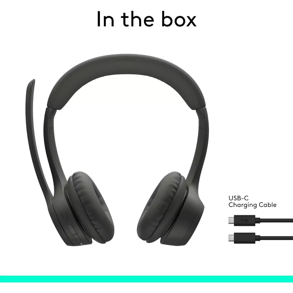 Logitech Zone 300 Wireless Bluetooth Headset with Noise-Canceling Microphone (Graphite)