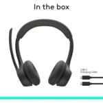 Logitech Zone 300 Wireless Bluetooth Headset with Noise-Canceling Microphone (Graphite)
