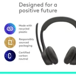 Logitech Zone 300 Wireless Bluetooth Headset with Noise-Canceling Microphone (Graphite)