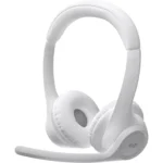Logitech Zone 300 Wireless Bluetooth Headset with Noise-Canceling Microphone (White)