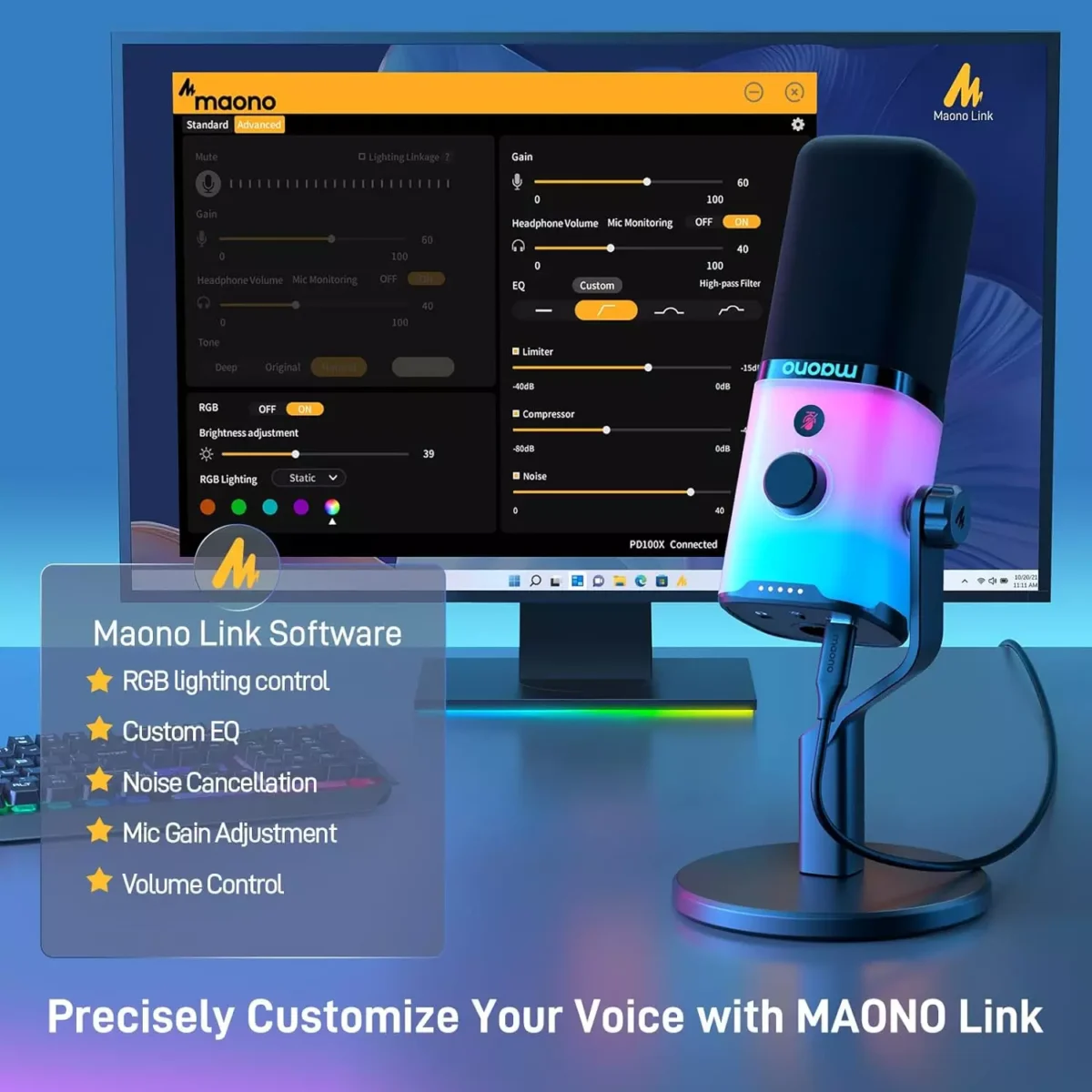 MAONO PD100X XLR/USB Podcast Dynamic Microphone