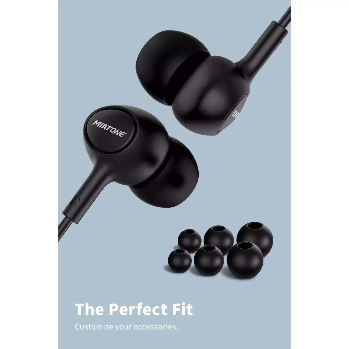 MIATONE Wired in- Ear Earbuds with Microphone, Dynamic Crystal Clear Sound