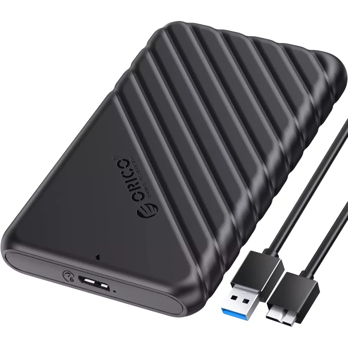 ORICO 2.5 inch External Hard Drive Enclosure USB 3.0 to SATA III for 7mm and 9.5mm SATA HDD SSD Tool Free [UASP Supported] Black (25PW1-U3)