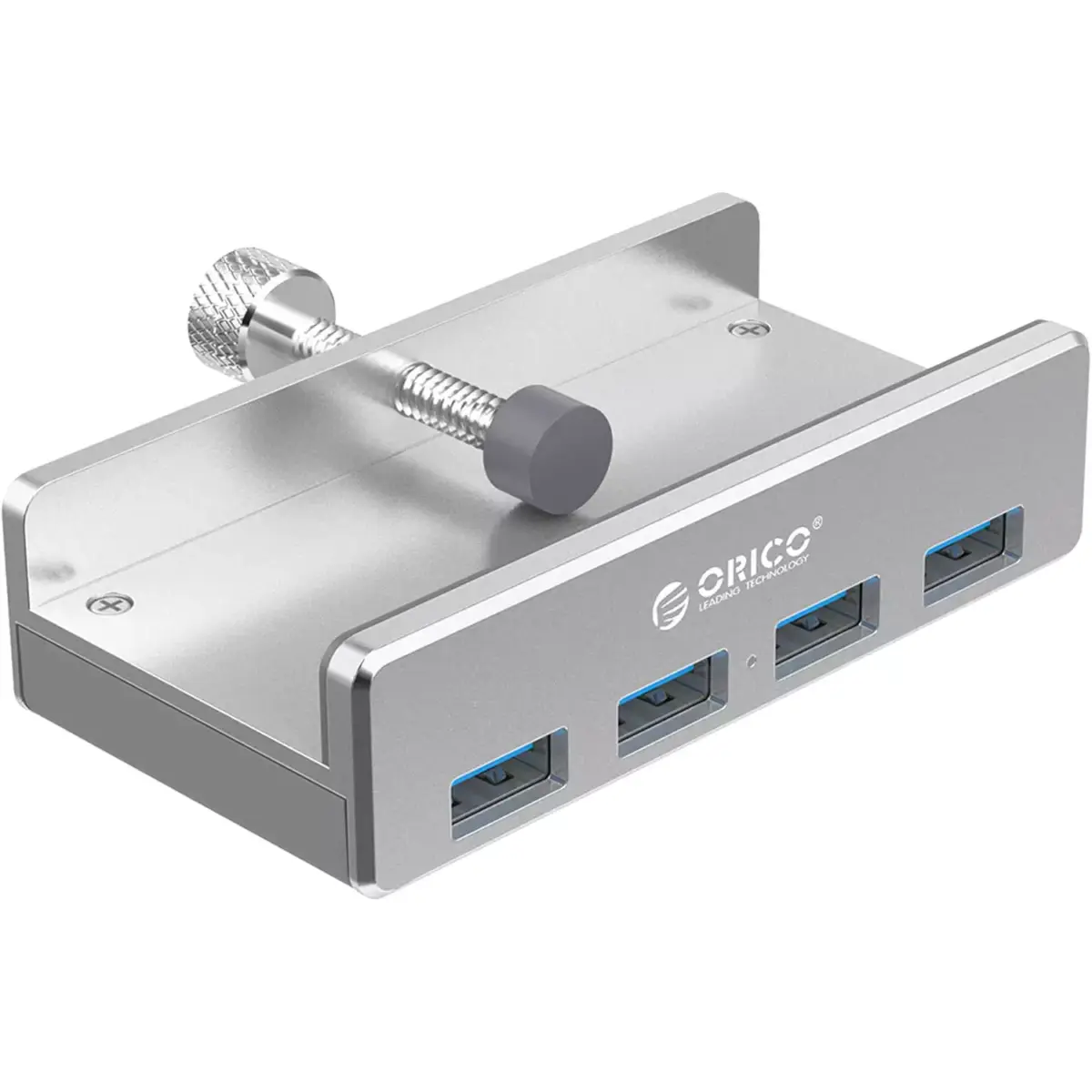 ORICO USB 3.0 Clamp Hub, Aluminum 4-Port USB Hub 3.0 (SILVER)