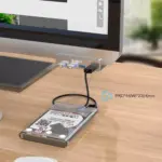 ORICO USB 3.0 Clamp Hub, Aluminum 4-Port USB Hub 3.0 (SILVER)
