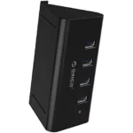 ORICO USB Hub, 4 Port USB 3.0 Portable Data Hub with 1 Meter USB Cable, Phone Stand Function for Laptop, Notebook, PC, MacBook, iMac, Surface Pro, Flash Drives, and Mobile HDD