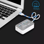USB3.0 Card Reader and 3 Ports USB Hub, High Speed External Memory Card Reader (MS, Micro SD,SD/MMC,M2,TF Card)