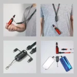 Vaptio 5 in 1 Lanyard with Charging Data Cable Lightning, Micro B & Type C