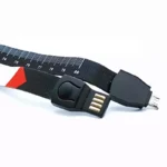 Vaptio 5 in 1 Lanyard with Charging Data Cable Lightning, Micro B & Type C