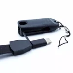 Vaptio 5 in 1 Lanyard with Charging Data Cable Lightning, Micro B & Type C
