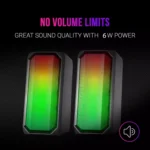 ACER OSK130 RGB Desktop Bluetooth Speakers - 2.0 Channel Stereo - USB Powered + 3.5mm Cable (6W)