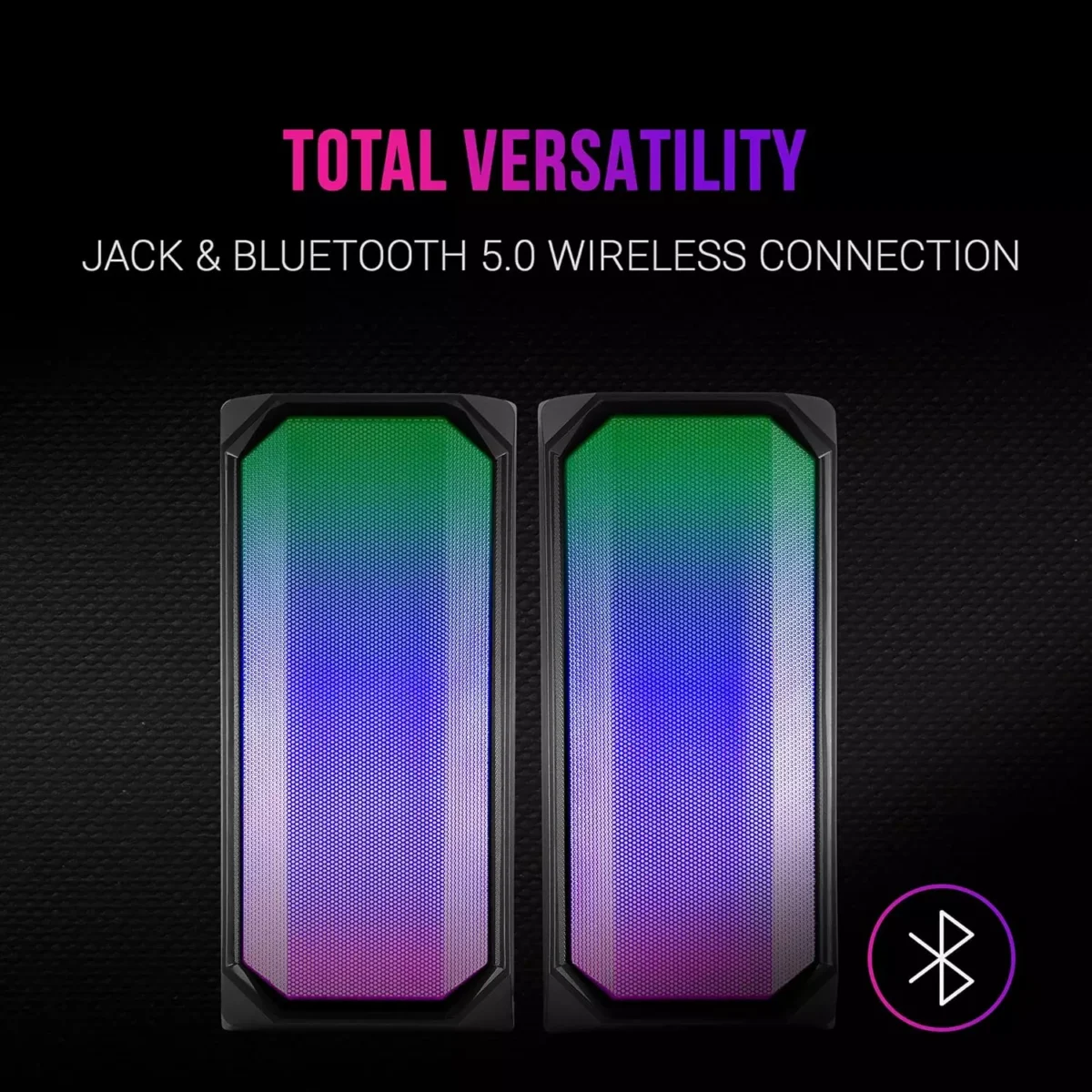 ACER OSK130 RGB Desktop Bluetooth Speakers - 2.0 Channel Stereo - USB Powered + 3.5mm Cable (6W)
