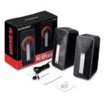 ELEGIANT SR300 RGB Desktop Bluetooth Speakers - 2.0 Channel Stereo - USB Powered + 3.5mm Cable (10W)