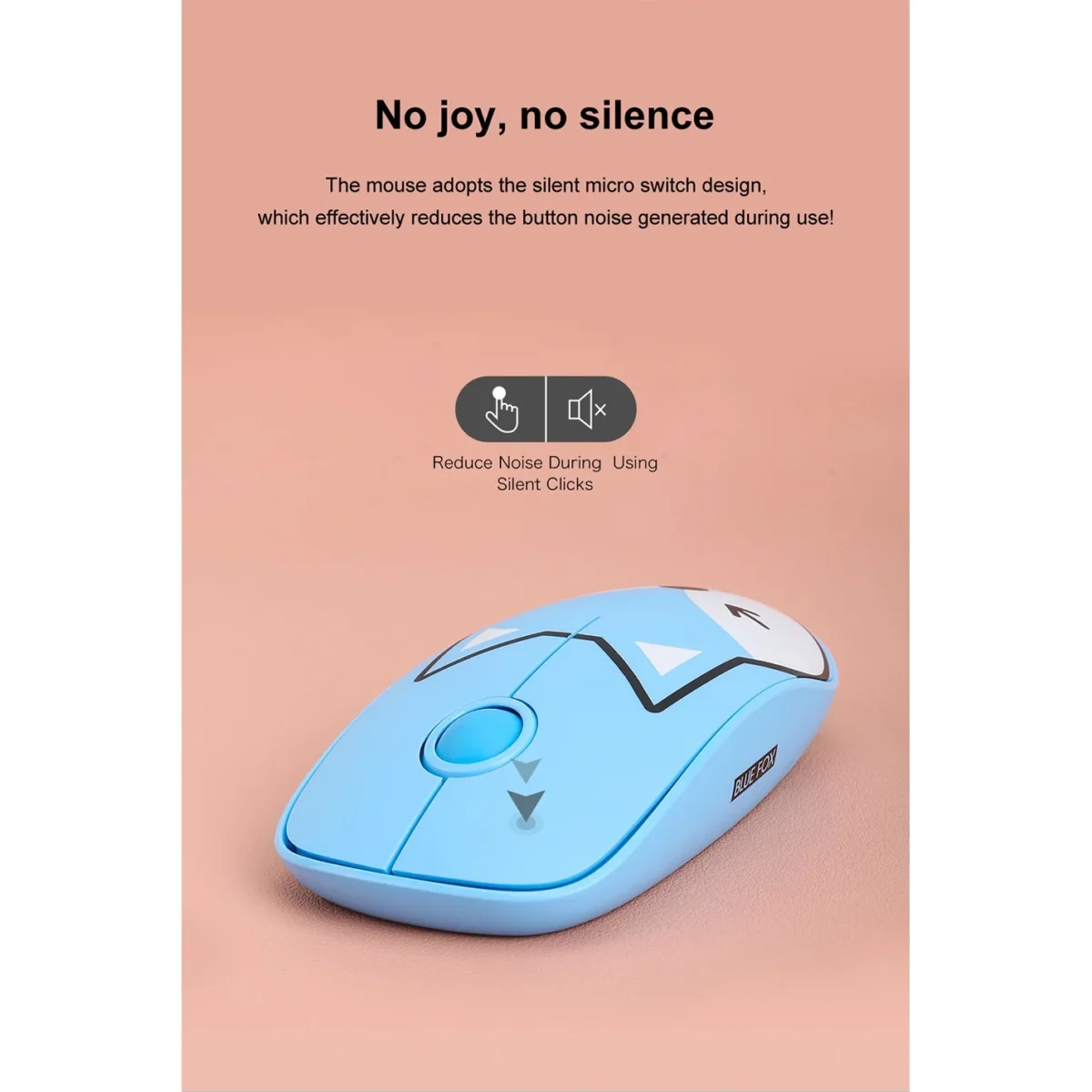 FD E680m Wireless 2.4G Mouse with Mouse Pad, Silent Clicks 1600 DPI
