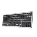 FD K602T Dual Mode Wireless 2.4G, Bluetooth Keyboard, Connect to 3 Devices, Rechargable Battery USB C Cable, Ultra Thin, Multimedia keys