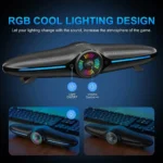 PHOINIKAS P3 RGB Gaming Soundbar - 3.5W, AUX 3.5MM + USB For Power