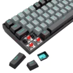 Redragon K662 Gwern Dual Mode Wireless, Bluetooth Gaming Mechanical Keyboard, Red Switch (Grey Black)