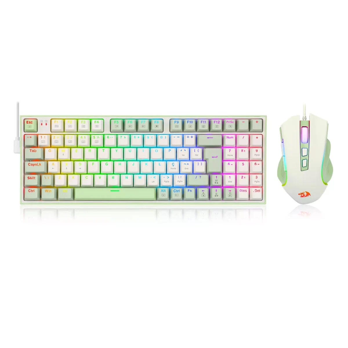 Redragon S134 Combo Ultimate Gaming Rig 94% Mechanical Keyboard RGB Brown Switch, Mouse 7200 DPI Optical Sensor