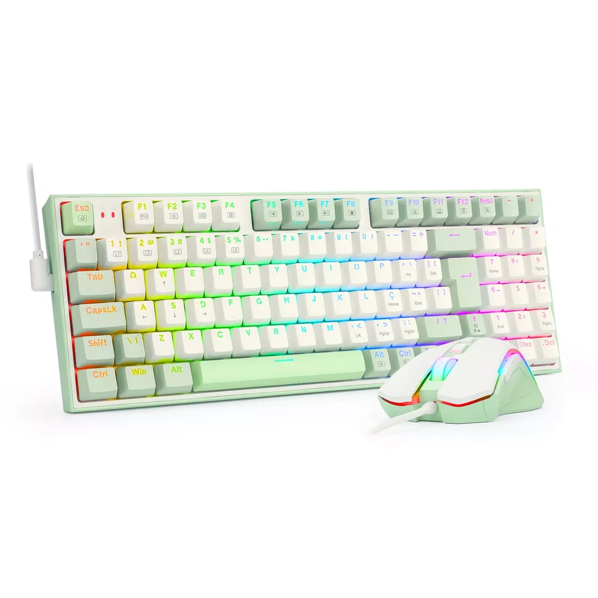 Redragon S134 Combo Ultimate Gaming Rig 94% Mechanical Keyboard RGB Brown Switch, Mouse 7200 DPI Optical Sensor