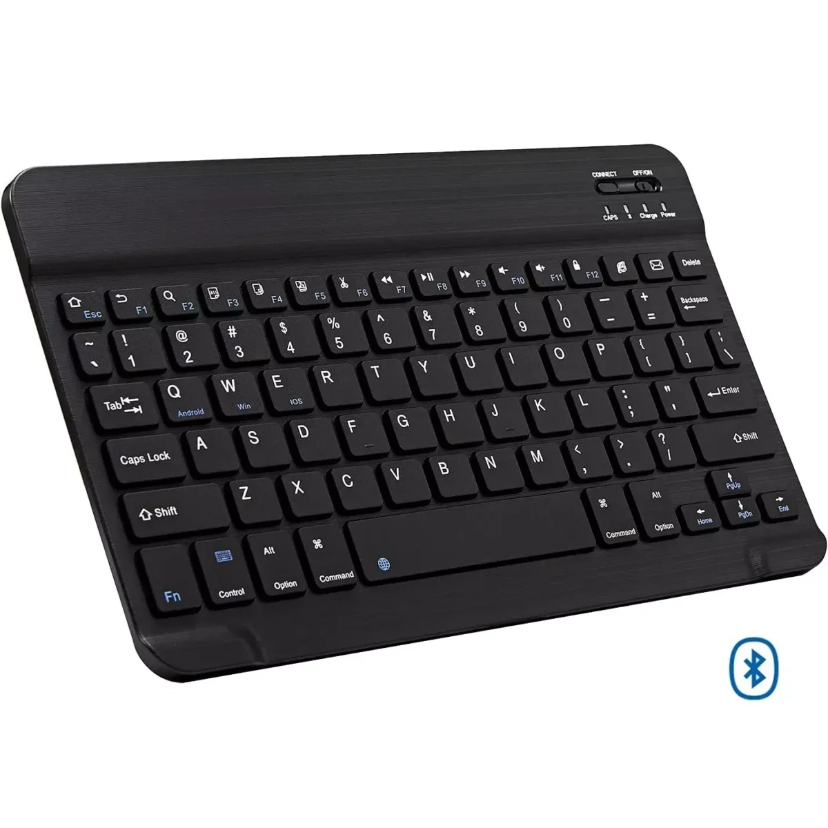 Ultra Slim Bluetooth Keyboard Portable Mini Rechargeable for Apple iPad iPhone Samsung Tablet Phone Smartphone iOS Android Windows 10 inch