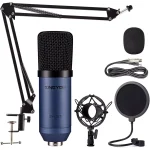 ZINGYOU ZY-007 Condenser Microphone Bundle for Studio Recording & Brocasting (Blue)