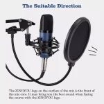 ZINGYOU ZY-007 Condenser Microphone Bundle for Studio Recording & Brocasting (Blue)