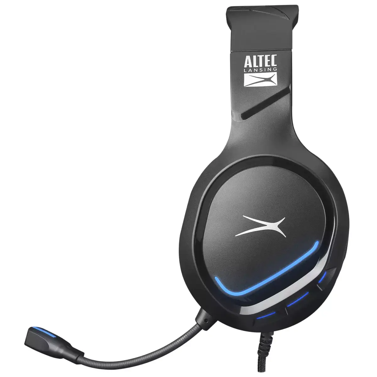 Altec Lansing ALGH9603 Gaming Headset - Mesh Earcups - Blue LED Braided Cable