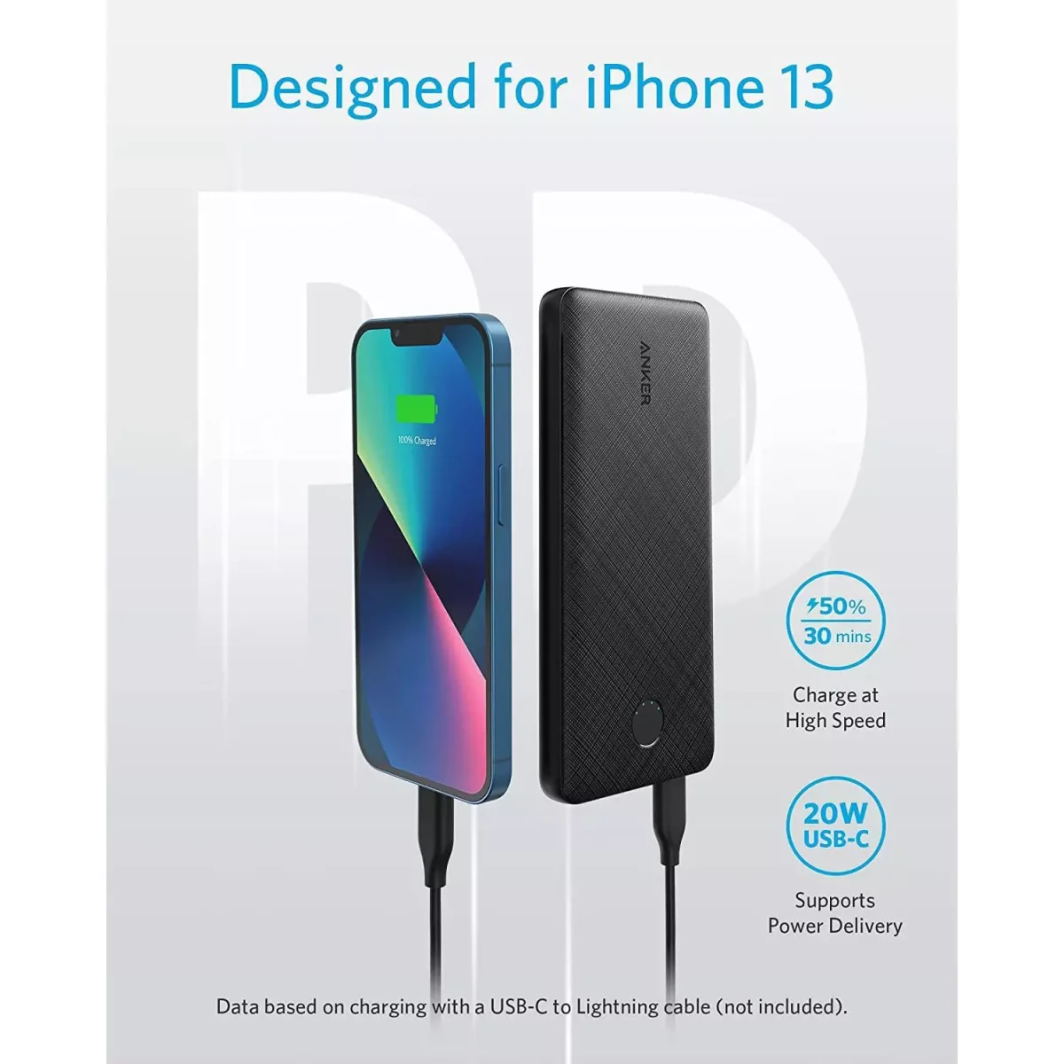 Anker 523 Power Bank, USB-C 10000mAh with 20W Power Delivery, (PowerCore Slim 10K PD)