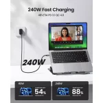 Baseus USB C to USB C Data Transfer Cable USB 3.2 Support 20Gbps 240W PD Fast Charging Cable Nylon Braided (1 Meter)