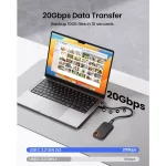 Baseus USB C to USB C Data Transfer Cable USB 3.2 Support 20Gbps 240W PD Fast Charging Cable Nylon Braided (1 Meter)