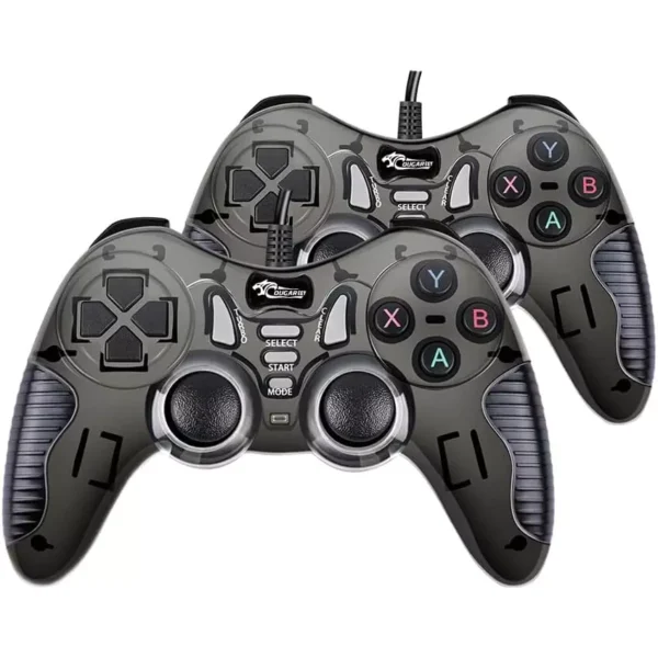 COUGAREGY 9012 USB Dual Gamepad Turbo Controller with Vibration Function (Brown)