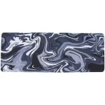 Fluid Pattern Black Grey Gaming Mouse Pad - Extended Size 90 x 40 CM